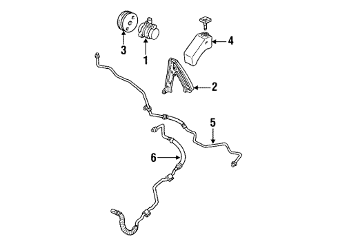 1990 Cadillac DeVille Power Steering Pump Diagram for 26022753