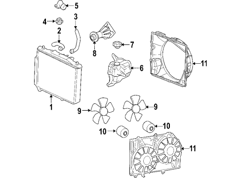 2010 Cadillac STS Cooling System, Radiator, Water Pump, Cooling Fan Diagram 8 - Thumbnail