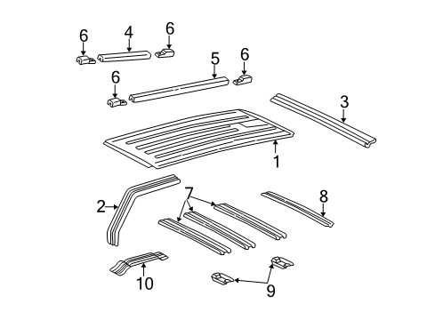 1990 GMC Safari Bow Diagram for 15005625