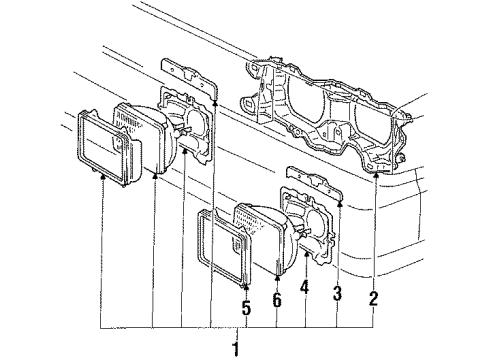 1985 Chevy Nova Headlamp Diagram for 94841753