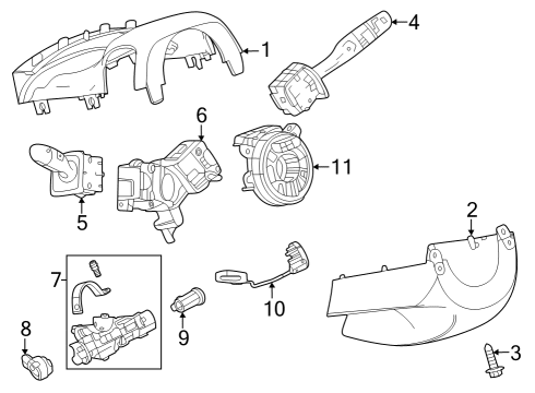 2024 Chevy Trax Signal Switch, Jet Black Diagram for 42788739