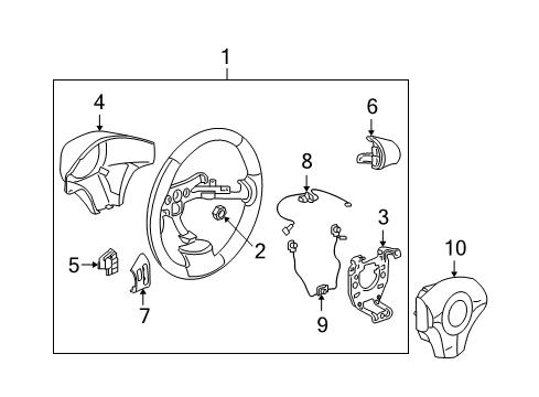 2008 Pontiac G5 Steering Column & Wheel, Steering Gear & Linkage Diagram