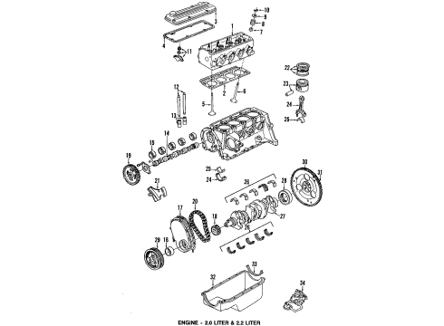 1989 Chevy Corsica Piston Rings Diagram for 10077068