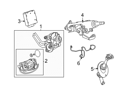 2010 Chevy HHR Steering Column & Wheel, Steering Gear & Linkage Diagram