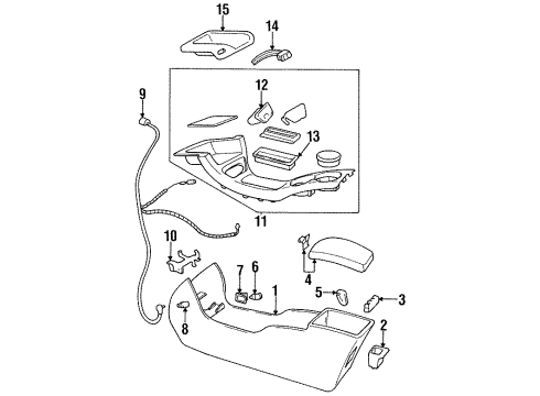 1995 Oldsmobile Cutlass Supreme Retaining Bracket Diagram for 10256397