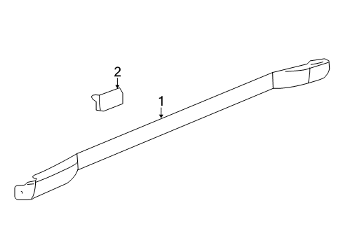 2009 Chevy HHR Exterior Trim - Pillars, Rocker & Floor Diagram 1 - Thumbnail
