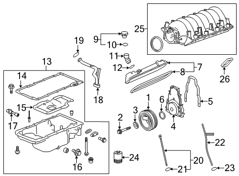 2011 Chevy Caprice Filler Cap Diagram for 12643759