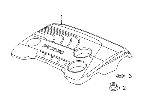 2017 Buick Cascada Engine Appearance Cover Diagram