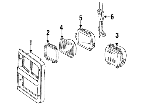1993 Chevy G20 Headlamps Diagram