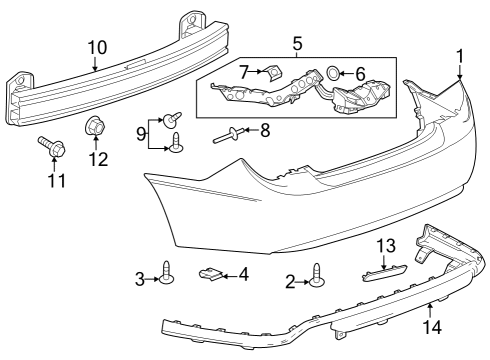 2017 Chevy Sonic Rear Bumper Diagram