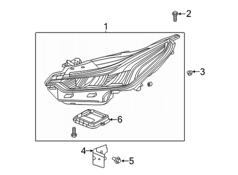 2022 Cadillac CT5 Headlamp Components Diagram