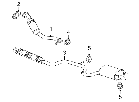 2005 Buick LaCrosse Exhaust Components Diagram