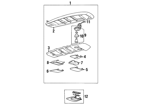 1998 GMC C2500 Suburban Overhead Console Diagram