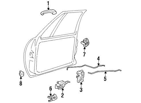 1998 Oldsmobile Regency Door & Components Diagram