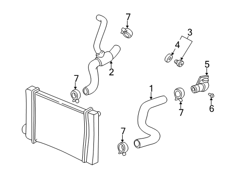 2005 Pontiac Grand Am Radiator Hoses Diagram