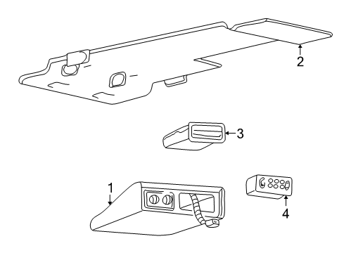 2002 Pontiac Montana Overhead Console Diagram 4 - Thumbnail