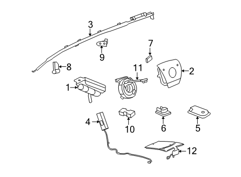 2007 Saturn Outlook Air Bag Components Diagram
