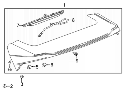 2024 Chevy Trailblazer Rear Spoiler Diagram