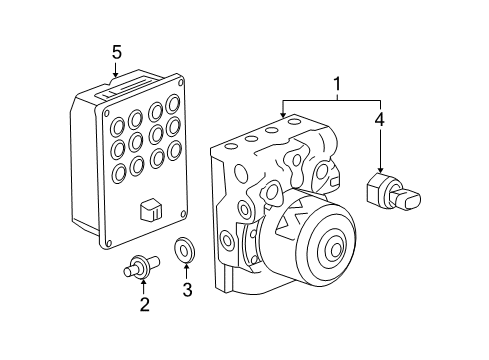 2005 Cadillac STS ABS Components Diagram