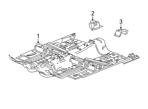 2015 Chevy Malibu Pillars, Rocker & Floor - Floor & Rails Diagram
