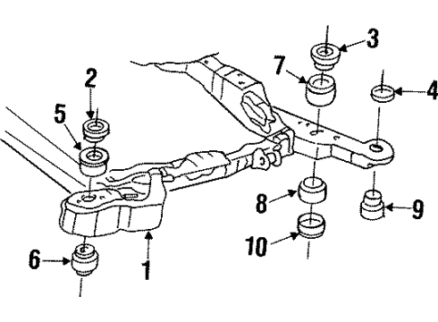 1988 Cadillac Allante Suspension Mounting - Front Diagram