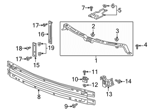 2023 Chevy Traverse Bumper & Components - Front Diagram