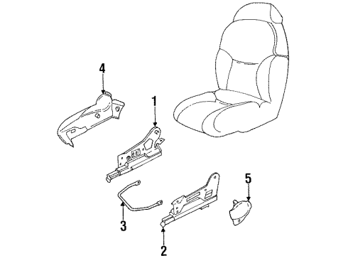 1999 Chevy Lumina Outer Panel, Front Diagram for 12534597