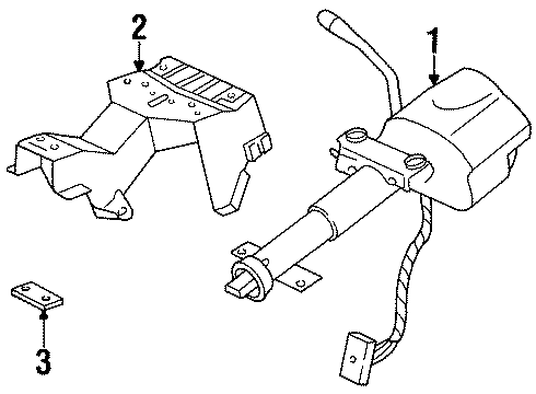 1999 Oldsmobile Aurora Steering Column, Steering Wheel Diagram
