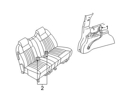 2005 Chevy Venture Rear Seat Belts Diagram 2 - Thumbnail
