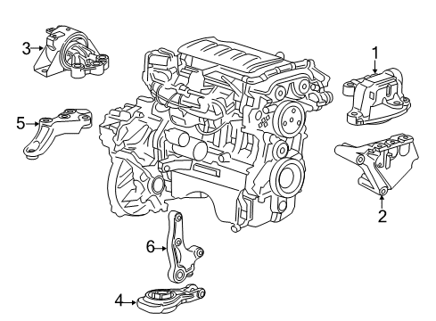 2017 Chevy Sonic Engine & Trans Mounting Diagram