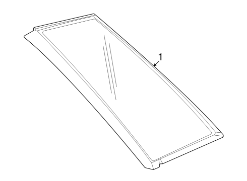2023 Cadillac LYRIQ Glass & Hardware - Quarter Panel Diagram