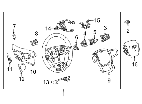 2022 Chevy Blazer Steering Column & Wheel, Steering Gear & Linkage Diagram