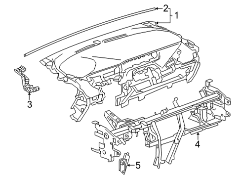 2022 Chevy Bolt EV Reinforcement Beam Bracket, Passenger Side Diagram for 42656384
