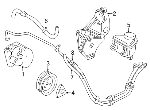 2001 Saturn L300 Power Steering Pressure Hose Diagram for 24409007