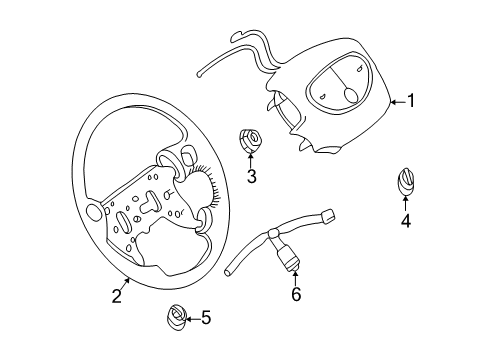 2005 Buick Century Steering Wheel & Trim Diagram