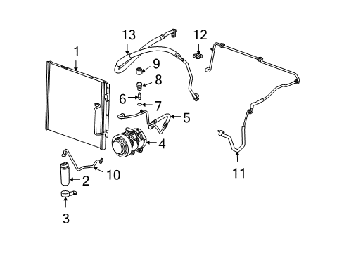 2005 Chevy Colorado Condenser Diagram for 89019343