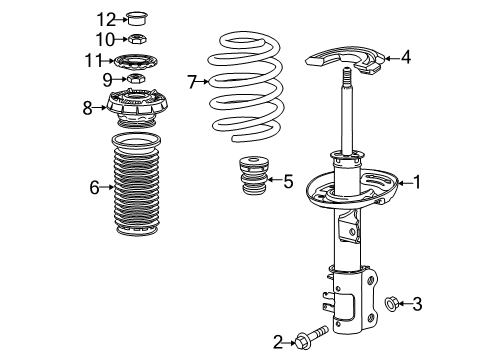 2022 Buick Encore Struts & Components - Front Diagram