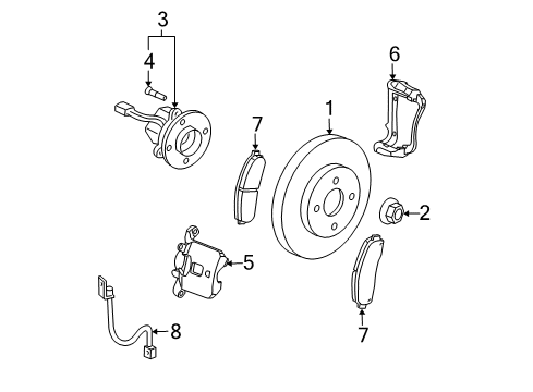 2008 Pontiac G5 Front Brakes Diagram