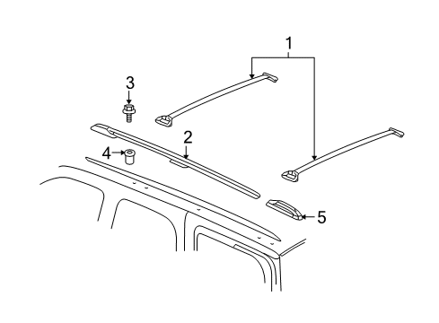 2012 GMC Yukon XL 1500 Luggage Carrier Diagram