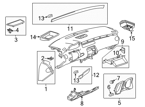 2014 Chevy Camaro Cluster & Switches, Instrument Panel Diagram