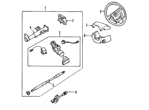 2006 Chevy Aveo Steering Column, Steering Wheel Diagram 2 - Thumbnail