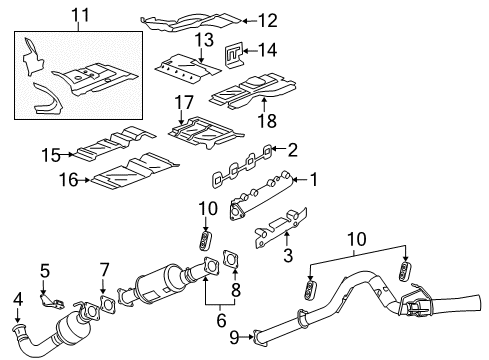 2015 GMC Savana 3500 Catalytic Converter Diagram for 19420297