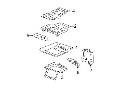 2012 Cadillac Escalade EXT Entertainment System Components Diagram