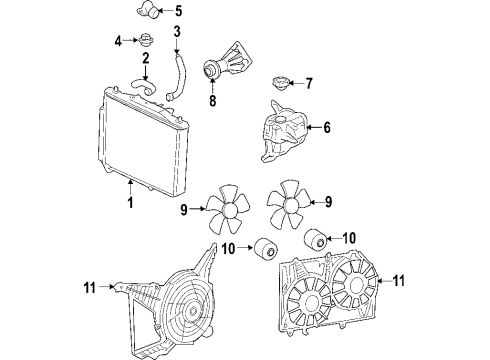2004 Cadillac CTS Cooling System, Radiator, Water Pump, Cooling Fan Diagram