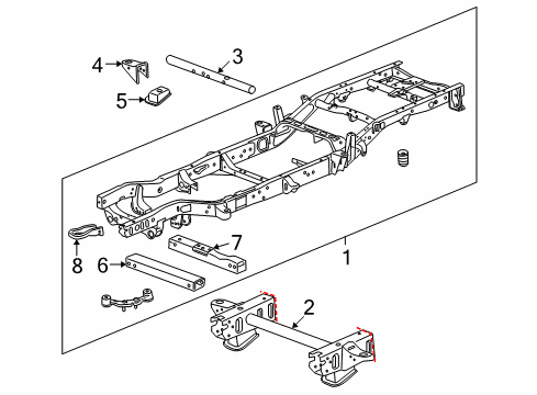 2007 Chevy Silverado 1500 Frame & Components Diagram