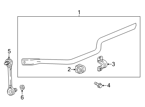 2022 Chevy Equinox Stabilizer Bar & Components - Rear Diagram