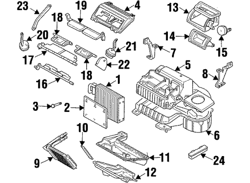 2001 Oldsmobile Intrigue A/C & Heater Control Units Diagram