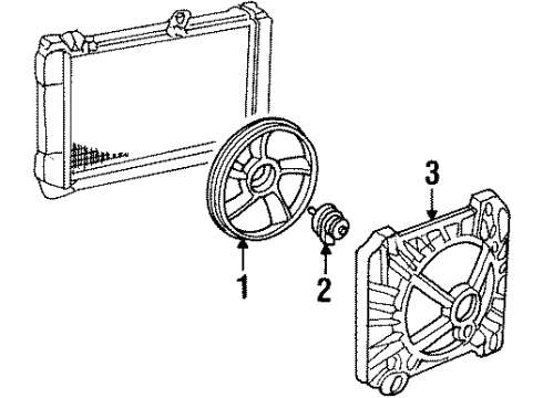 1993 Buick Century Cooling System, Radiator, Water Pump, Cooling Fan Diagram