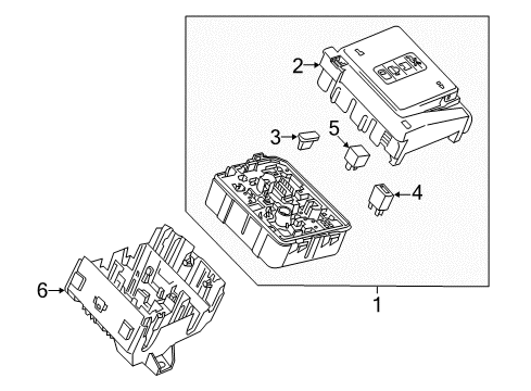 2019 Cadillac XT5 Fuse & Relay Box Diagram for 84155666