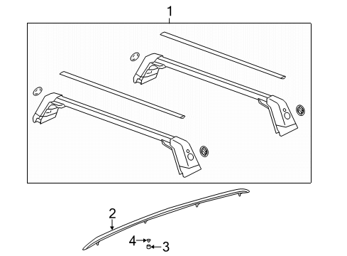 2020 Buick Regal TourX Luggage Carrier Diagram